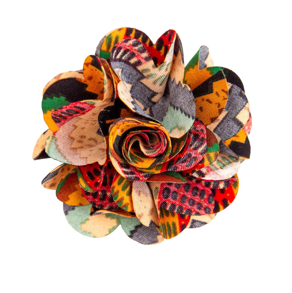 Vittorio Vico Men's Formal Kente Flower Lapel Pin