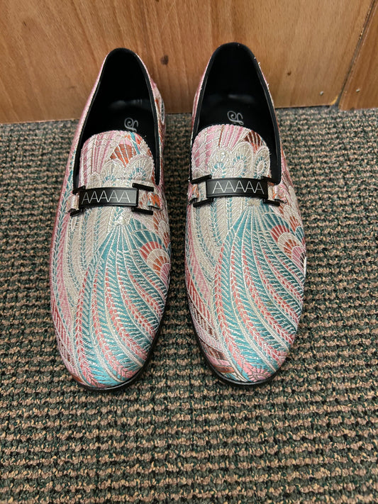 Successos PINK MOSAIC Print Men’s Red Bottom Dress Shoes Sizes 7-15