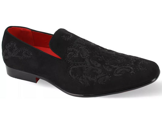 After Midnight Black Smoking Slip-on Red Bottom Men’s Dress/Prom Shoes Style 6974