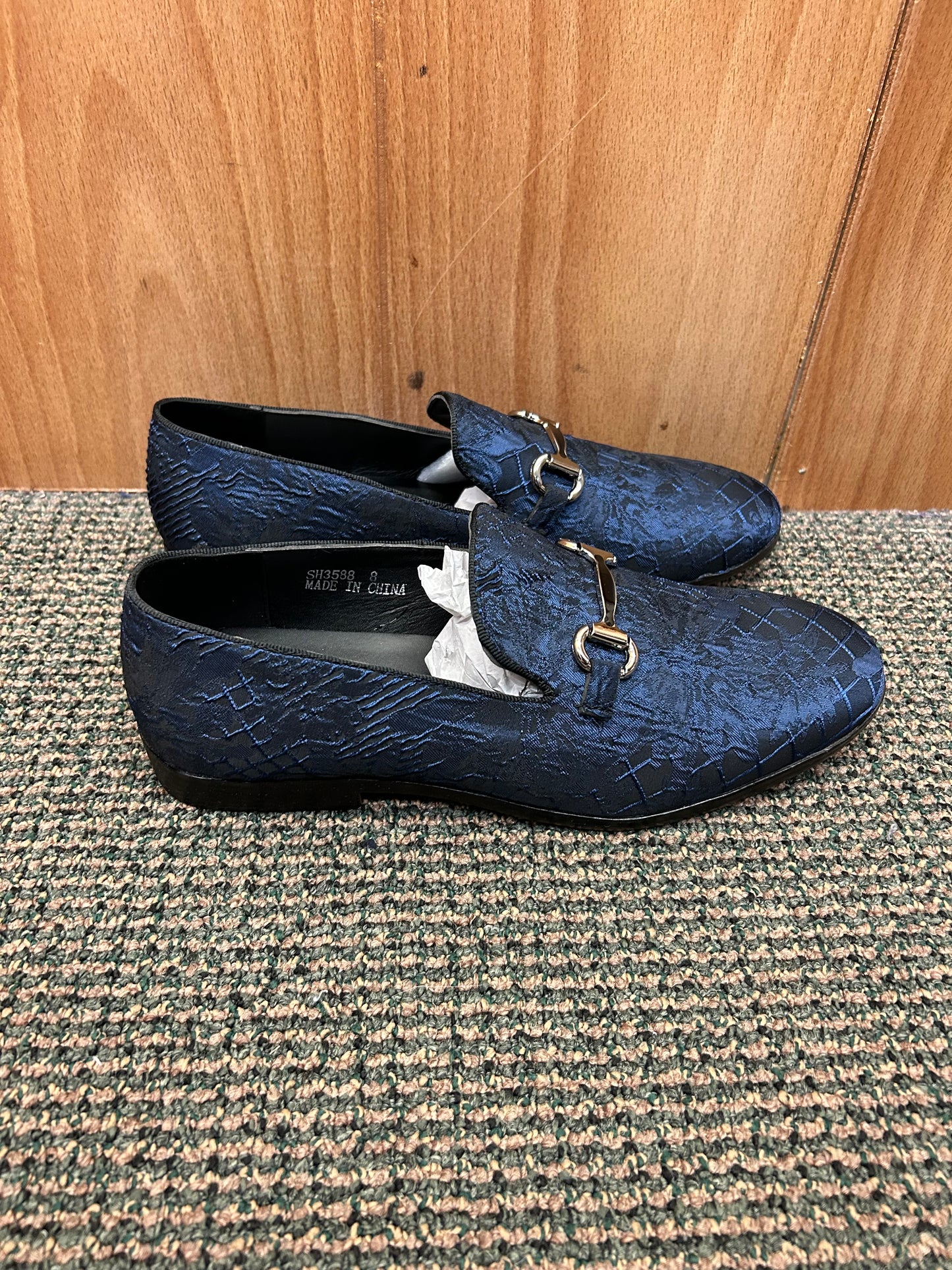 Successos Blue Men’s Red Bottom Dress Shoes Sizes 7-15