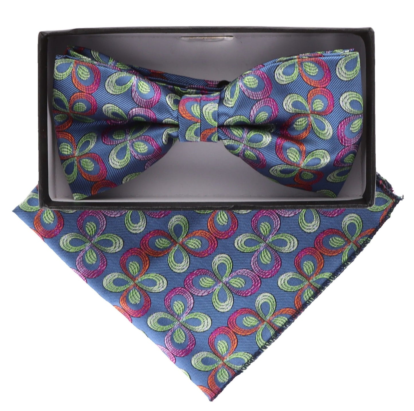 Vittorio Farina Floral Designer Bow Tie & Pocket Square