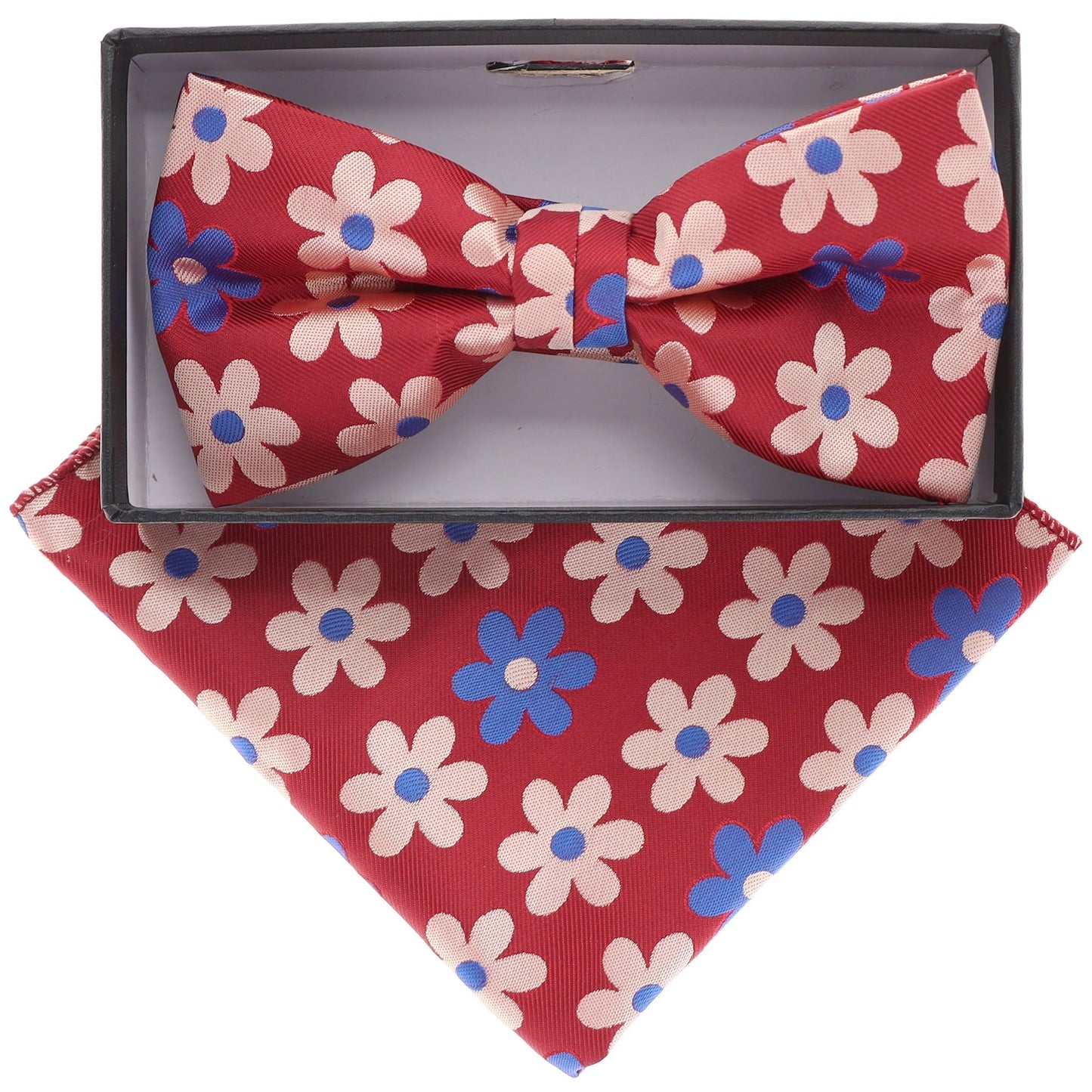 Vittorio Farina Floral Designer Bow Tie & Pocket Square