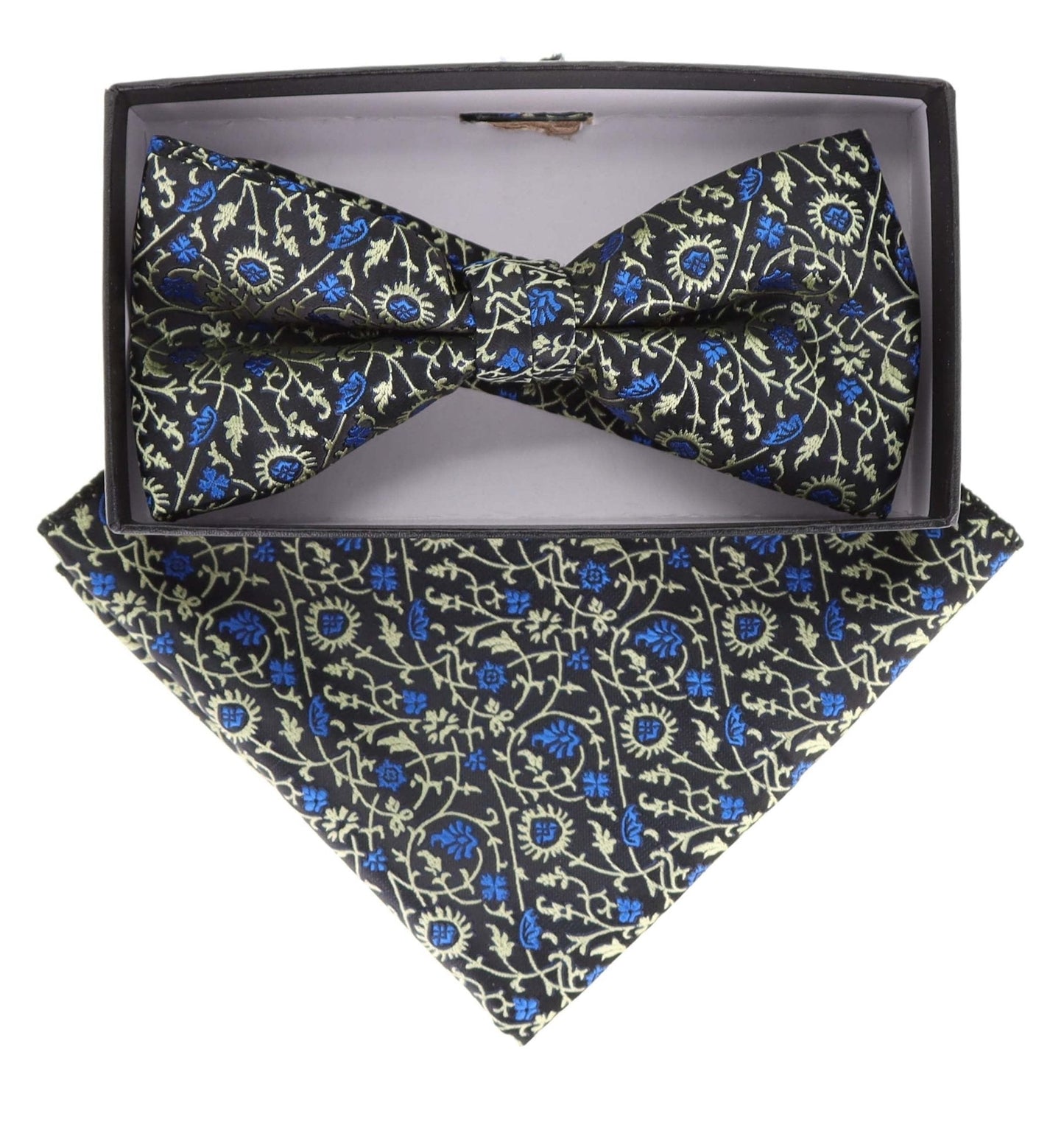 Vittorio Farina Floral Designer Bow Tie & Pocket Square