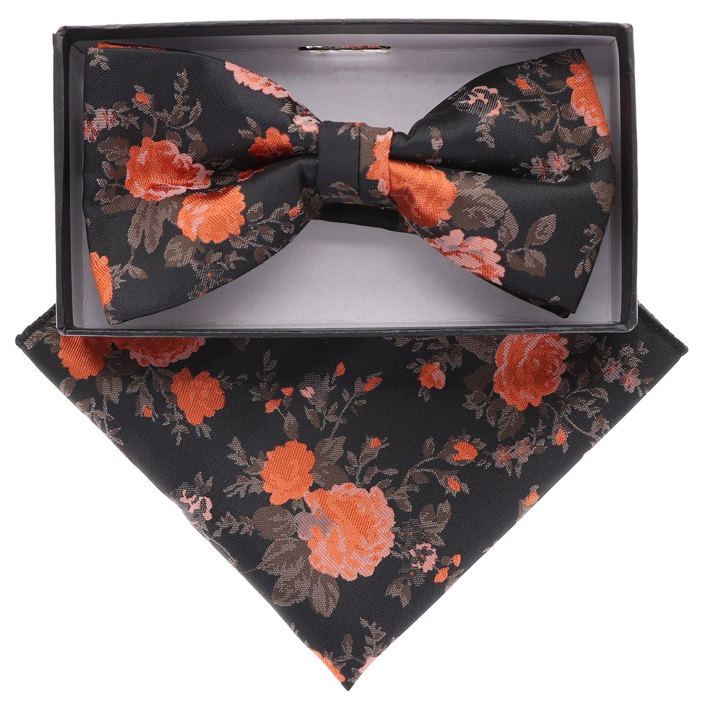 Vittorio Farina Floral Designer Bow Tie & Pocket Square