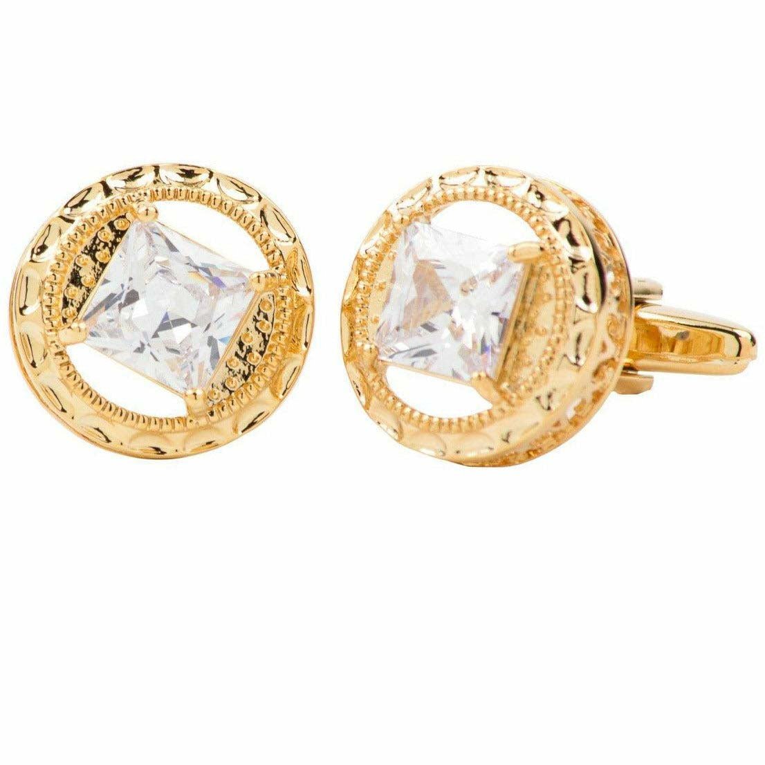 VITTORIO VICO Gold Iced Wedding Cufflinks (CL100x Series)