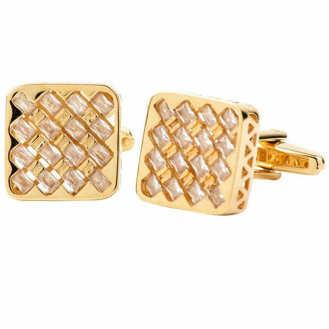 VITTORIO VICO Gold Iced Wedding Cufflinks (CL100x Series)