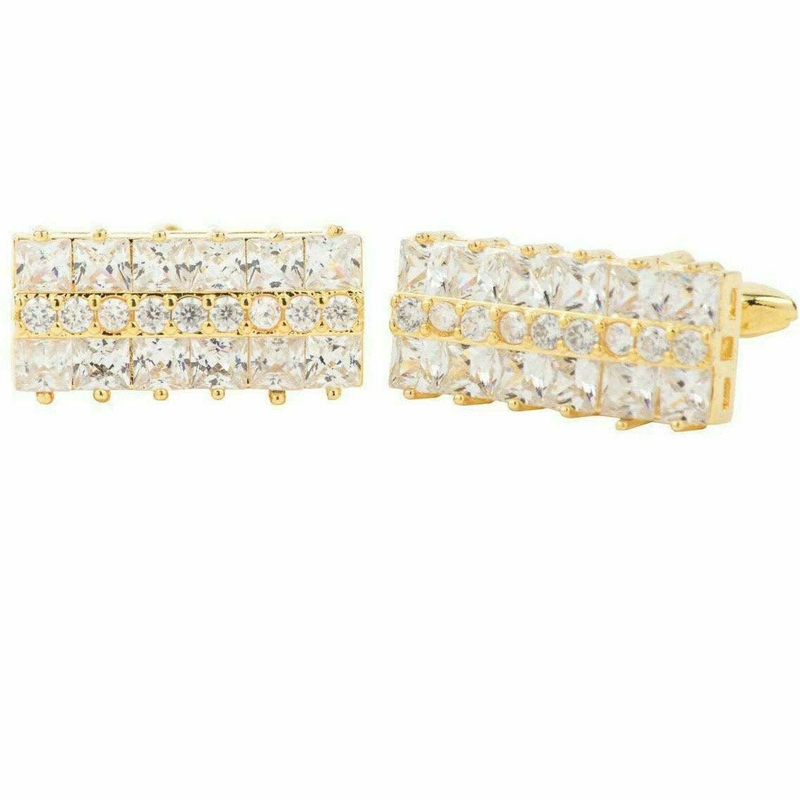 VITTORIO VICO Gold Iced Wedding Cufflinks (CL100x Series)