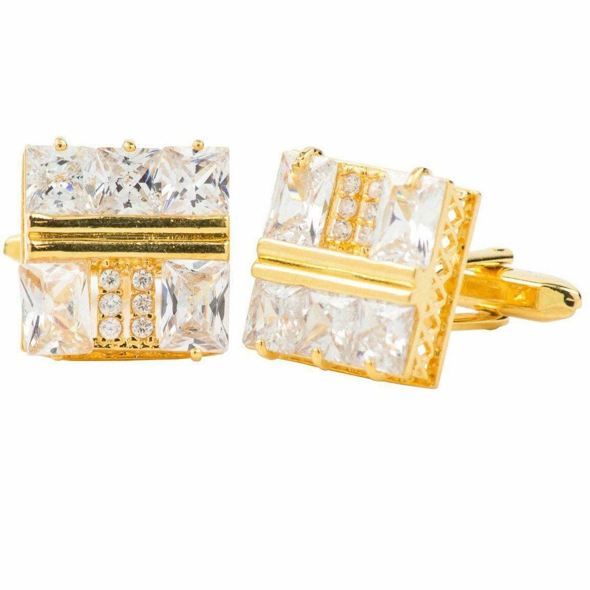 VITTORIO VICO Gold Iced Wedding Cufflinks (CL100x Series)