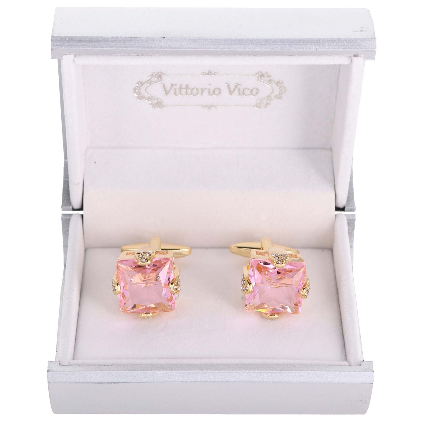 Vittorio Vico Gold & Silver Princess Cut Cufflinks (CL13XX Series)