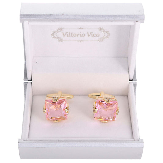 Vittorio Vico Gold & Silver Princess Cut Cufflinks (CL13XX Series)