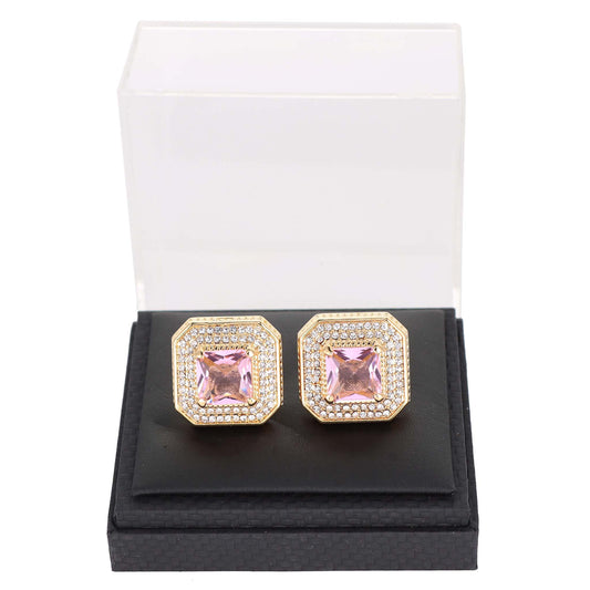 Vittorio Vico Square Colored Crystal Diamond Set Cufflinks (CL 71XX)