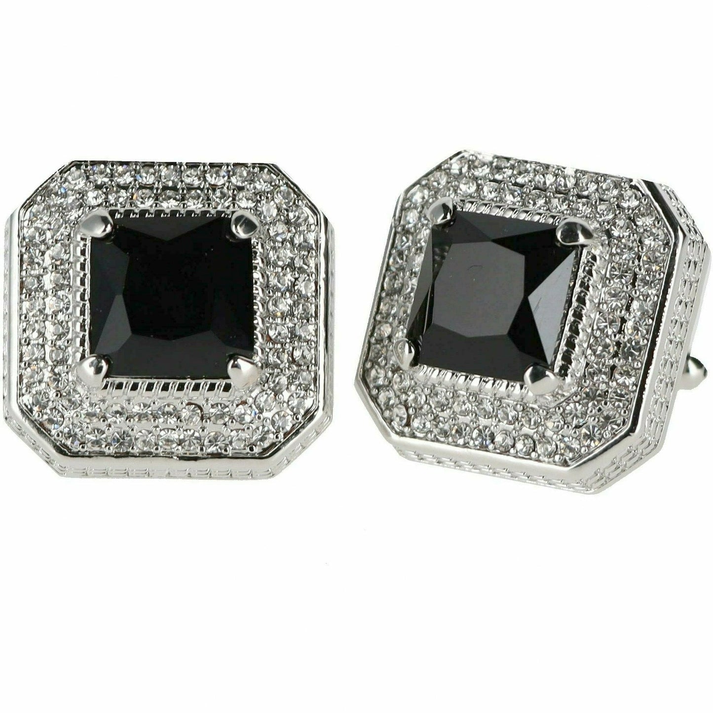 Vittorio Vico Square Colored Crystal Diamond Set Cufflinks (CL 71XX)