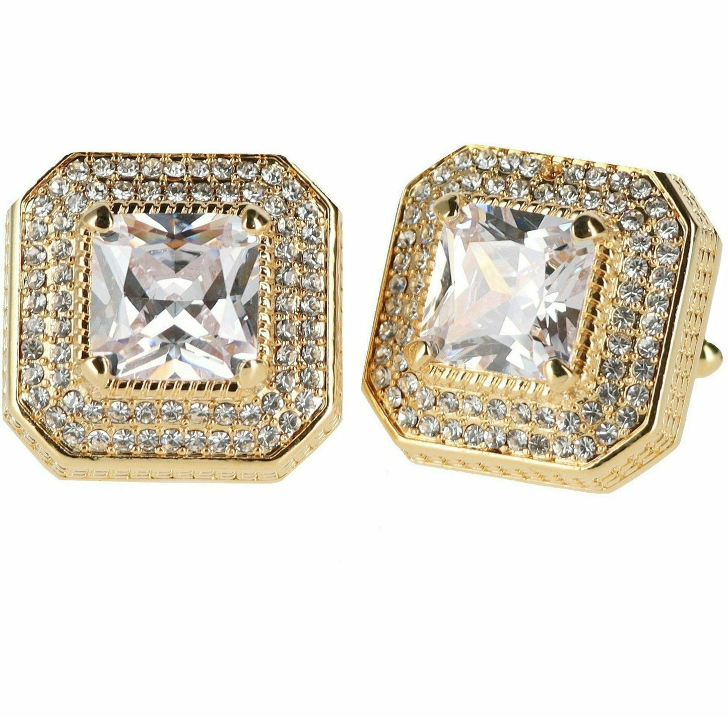 Vittorio Vico Square Colored Crystal Diamond Set Cufflinks (CL 71XX)