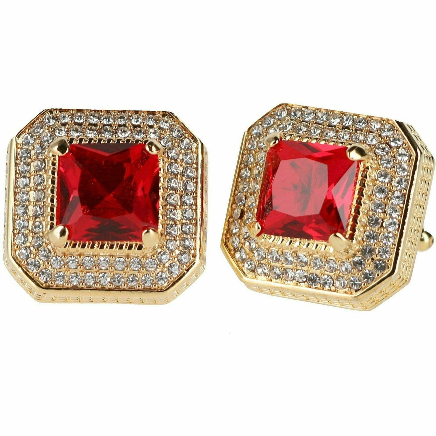 Vittorio Vico Square Colored Crystal Diamond Set Cufflinks (CL 71XX)