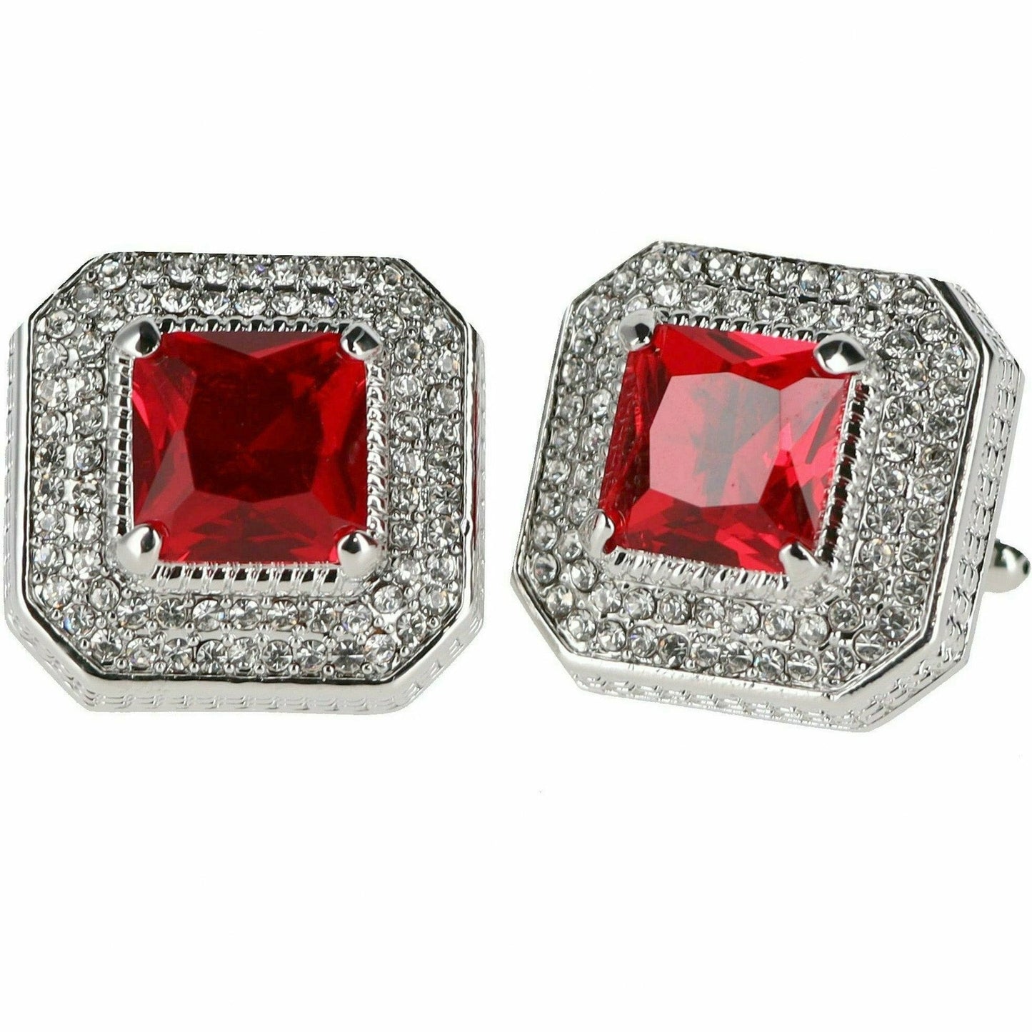 Vittorio Vico Square Colored Crystal Diamond Set Cufflinks (CL 71XX)