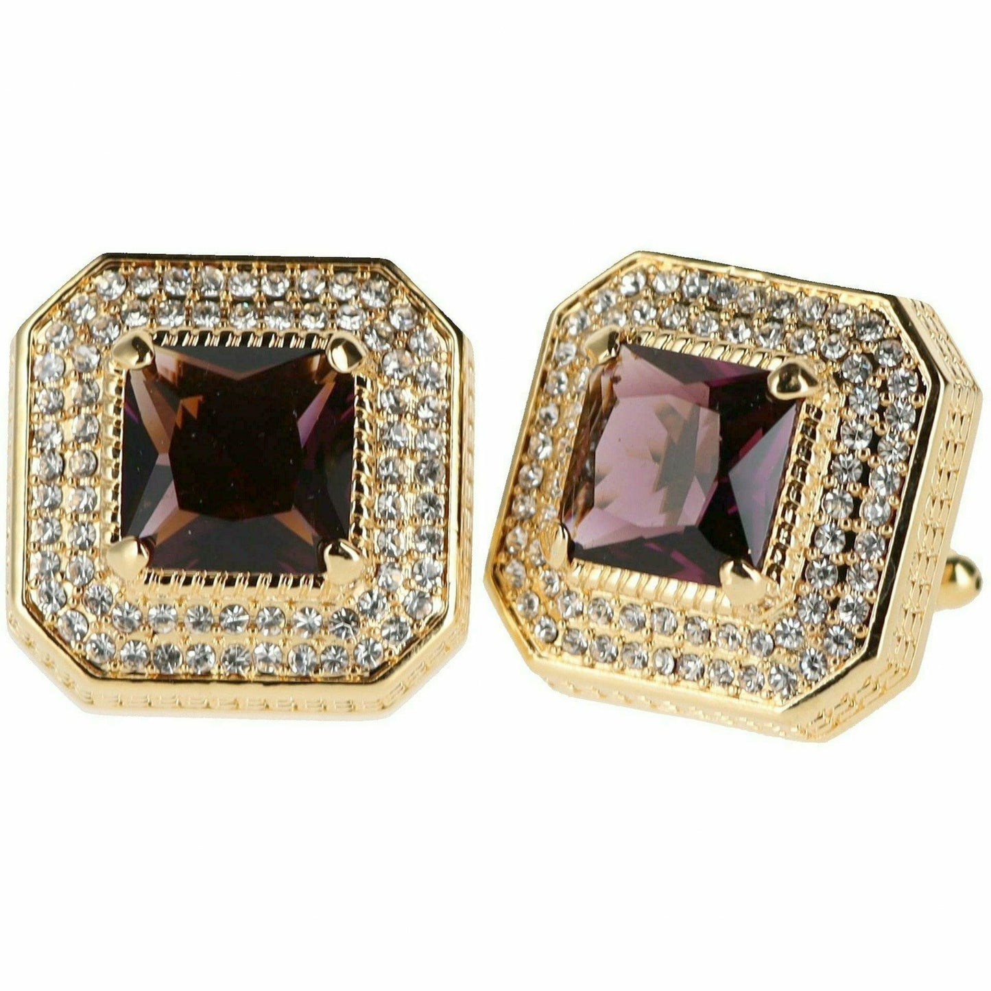 Vittorio Vico Square Colored Crystal Diamond Set Cufflinks (CL 71XX)