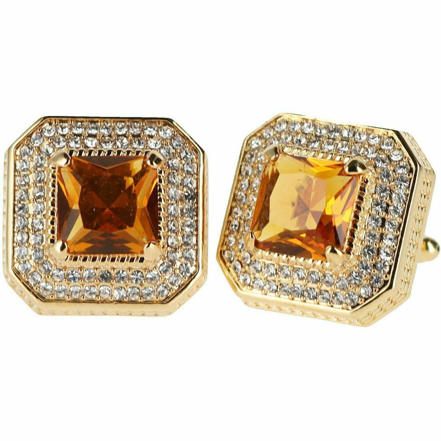 Vittorio Vico Square Colored Crystal Diamond Set Cufflinks (CL 71XX)