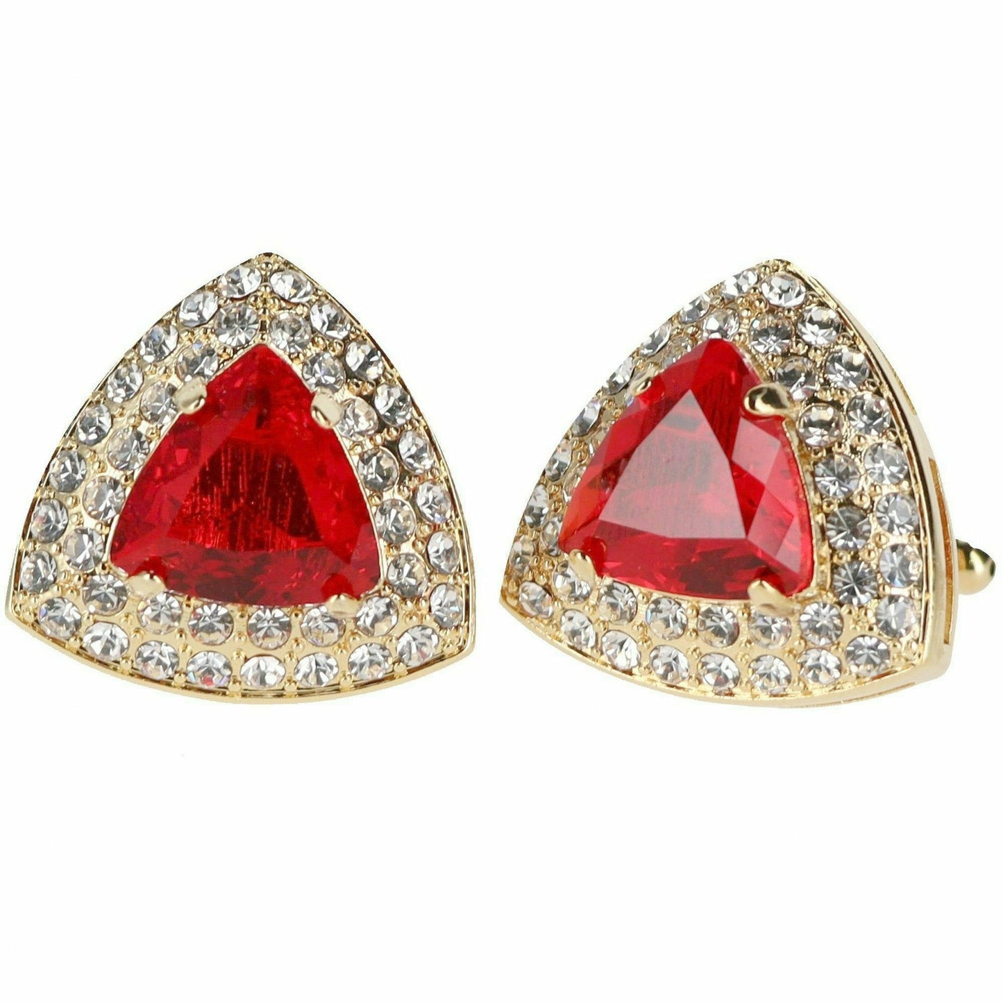 Vittorio Vico Triangular Crystal Diamond Set Cufflinks (CL 72XX)