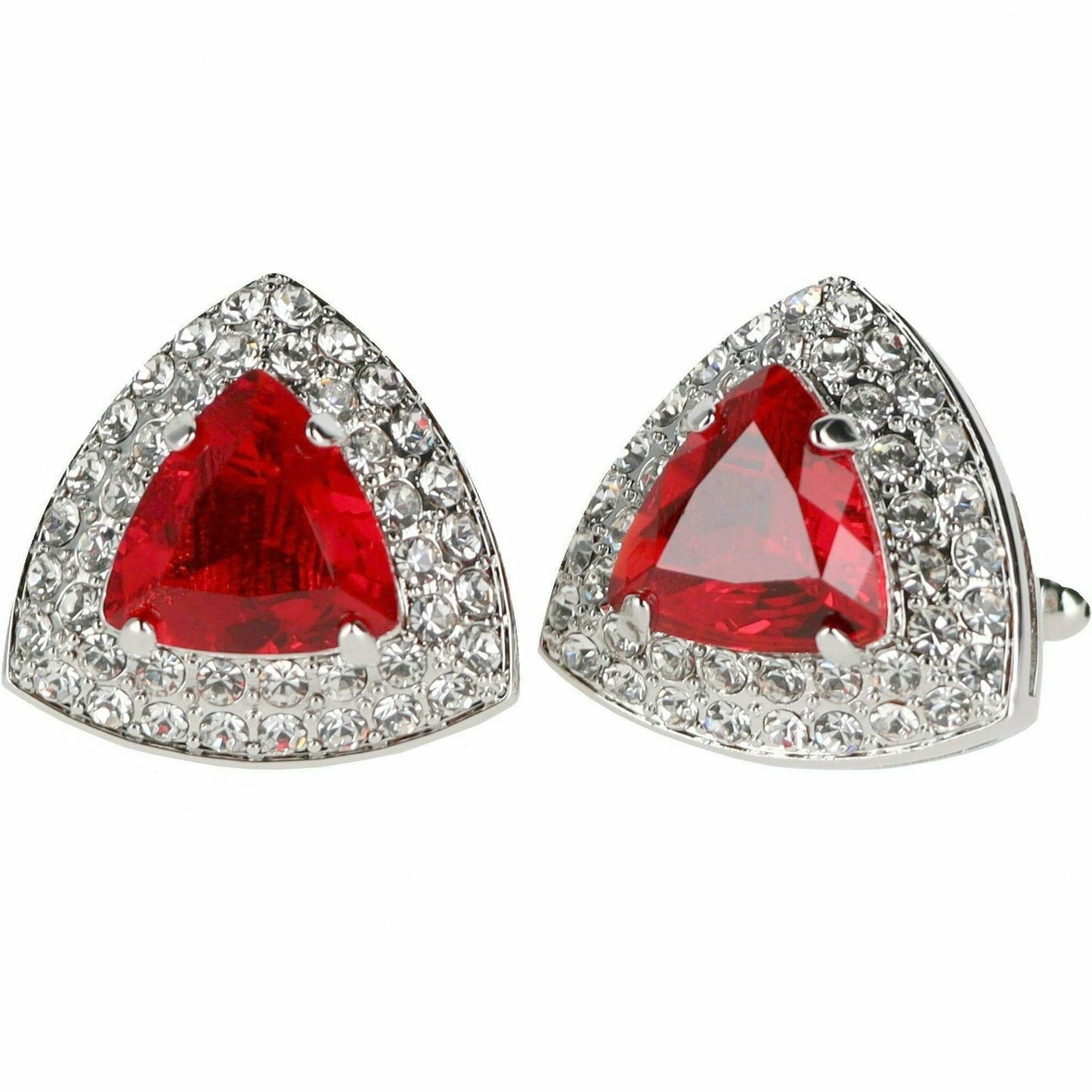 Vittorio Vico Triangular Crystal Diamond Set Cufflinks (CL 72XX)