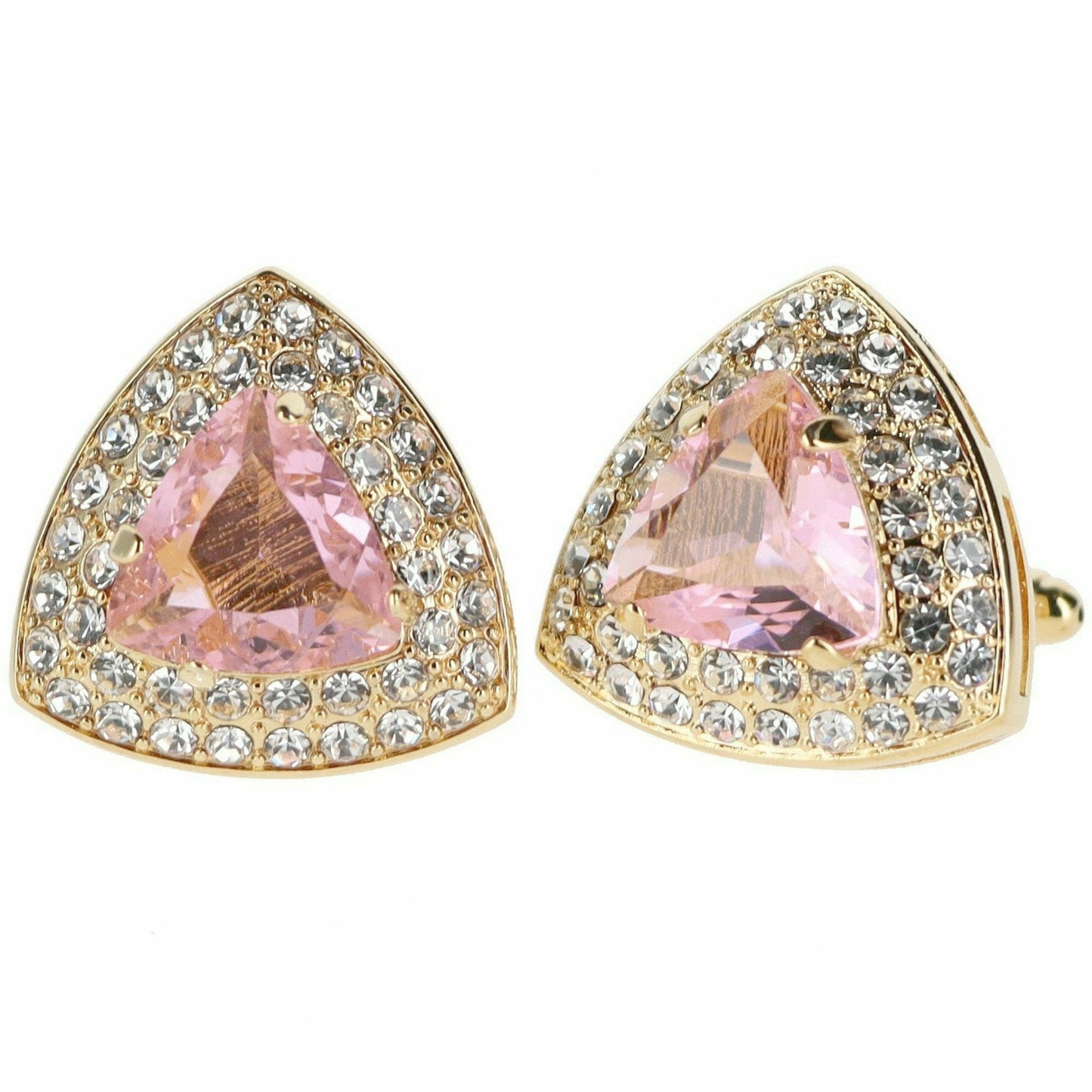 Vittorio Vico Triangular Crystal Diamond Set Cufflinks (CL 72XX)