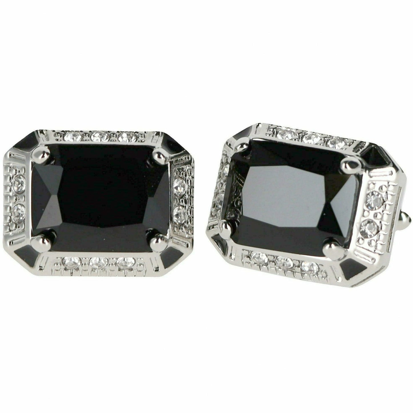 Vittorio Vico Big Rectangular Colored Crystal Cufflinks (CL73XX)