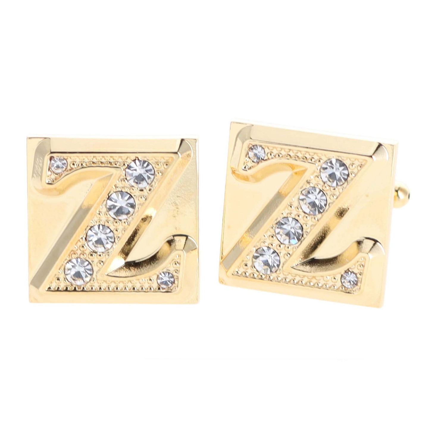 Vittorio Vico Rhinestone Initial Cufflinks: A to Z