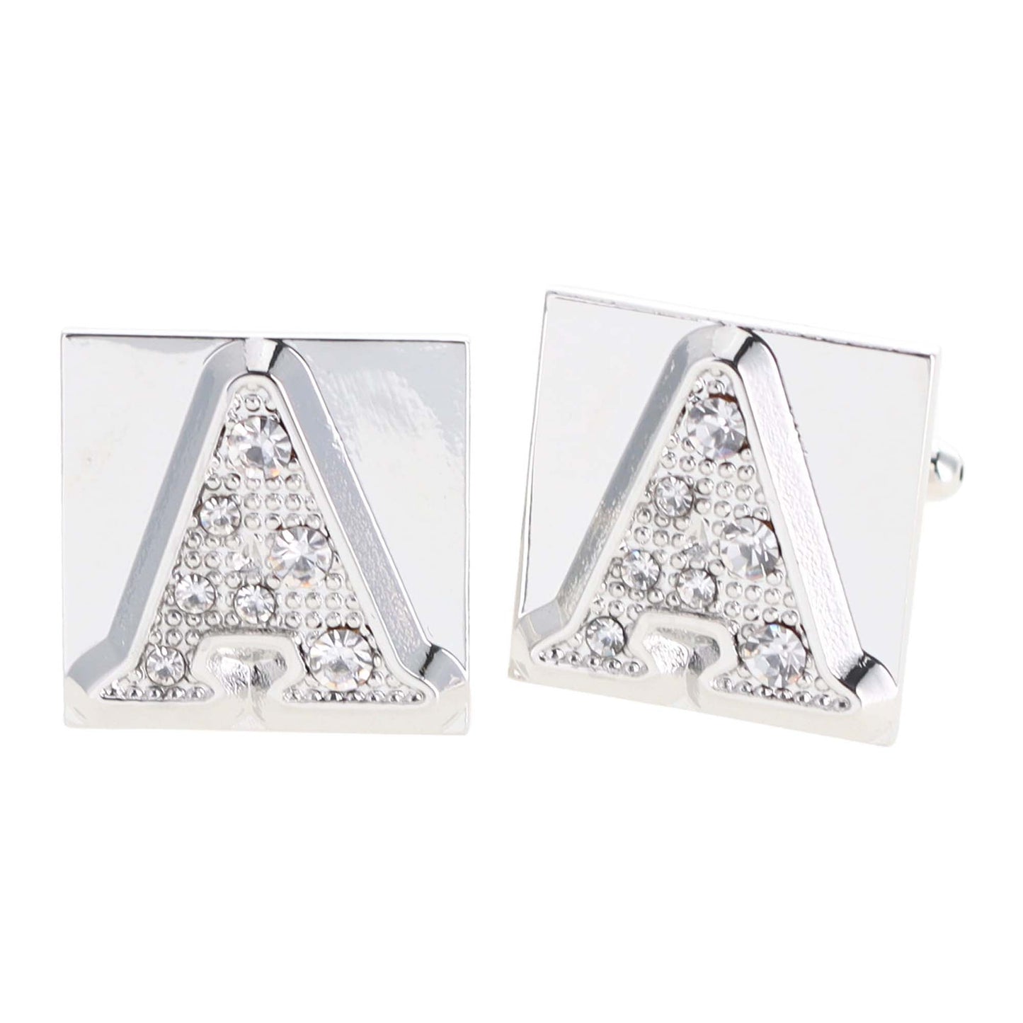 Vittorio Vico Rhinestone Initial Cufflinks: A to Z