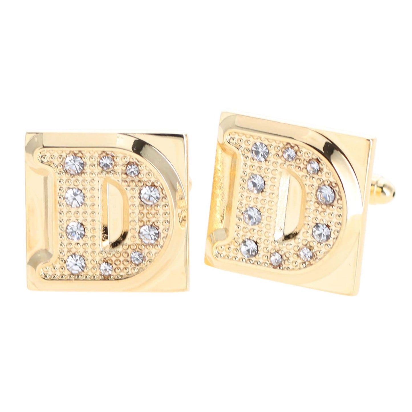 Vittorio Vico Rhinestone Initial Cufflinks: A to Z