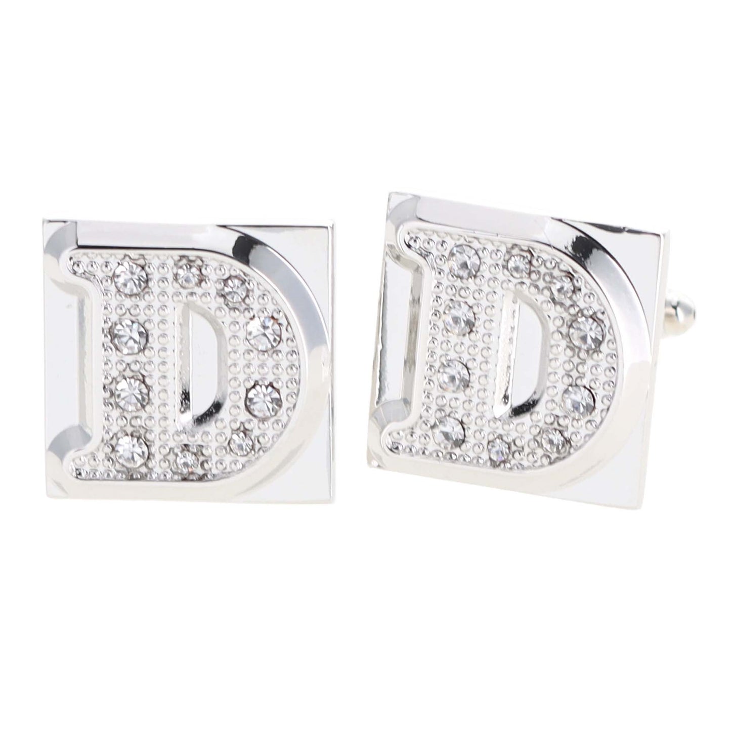 Vittorio Vico Rhinestone Initial Cufflinks: A to Z