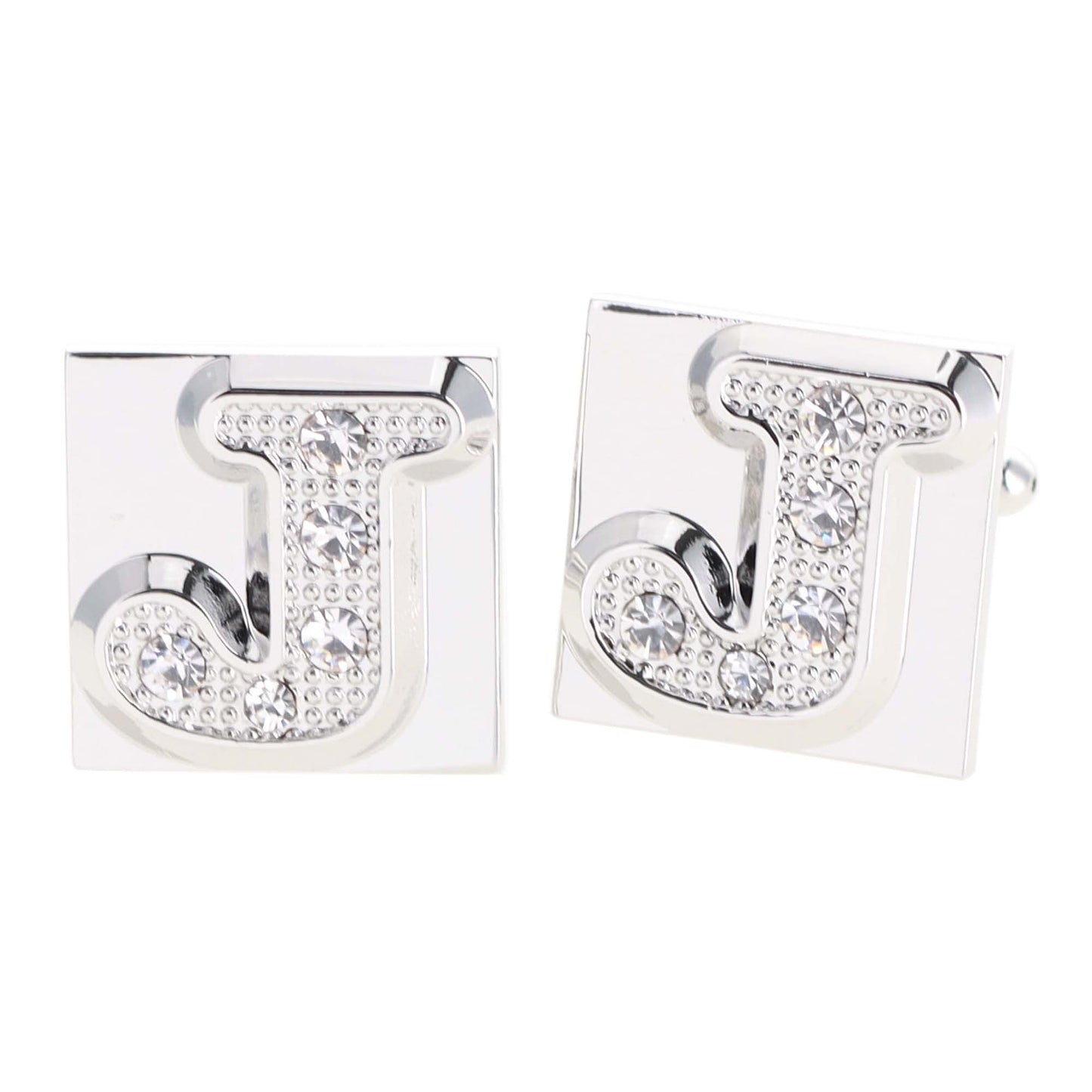 Vittorio Vico Rhinestone Initial Cufflinks: A to Z