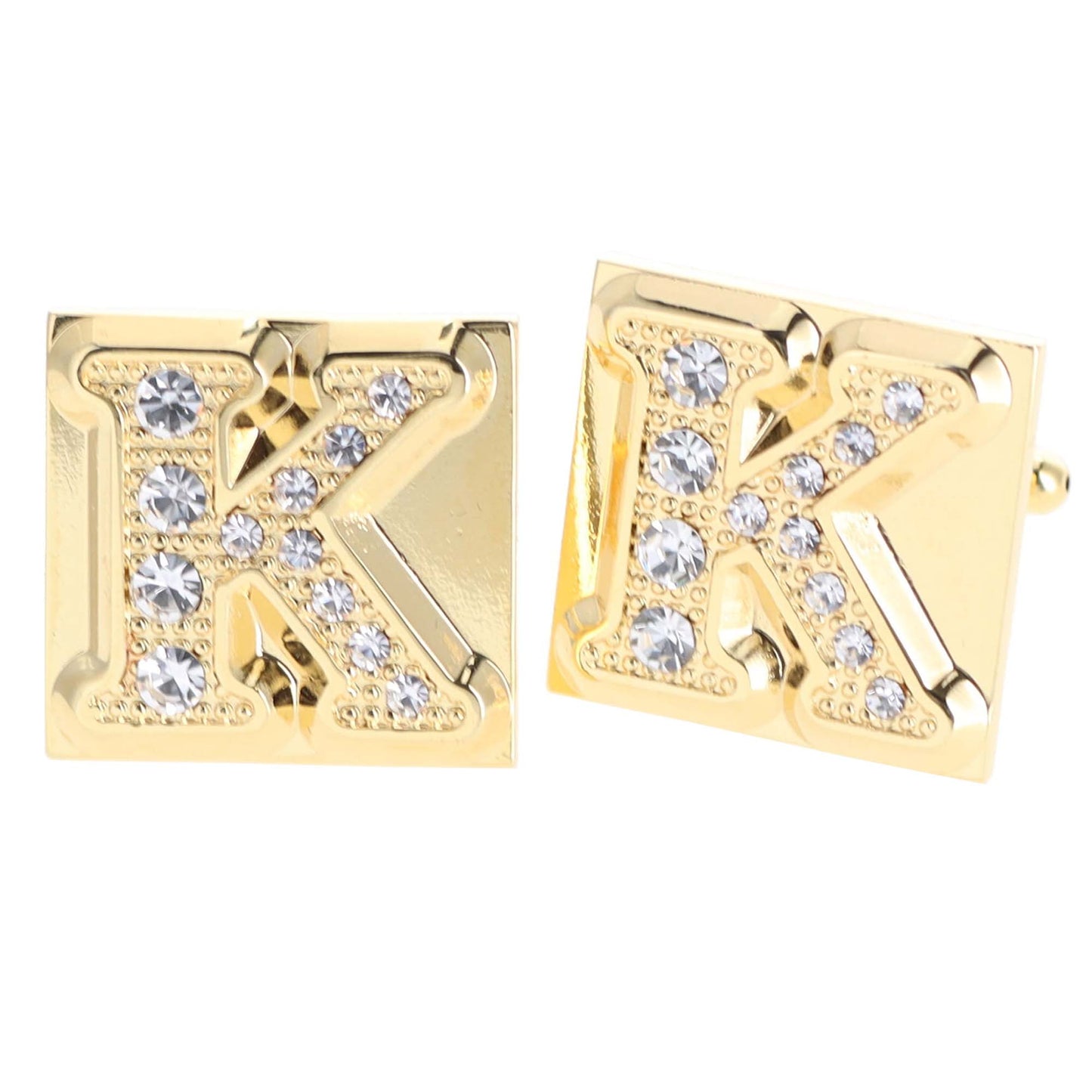 Vittorio Vico Rhinestone Initial Cufflinks: A to Z