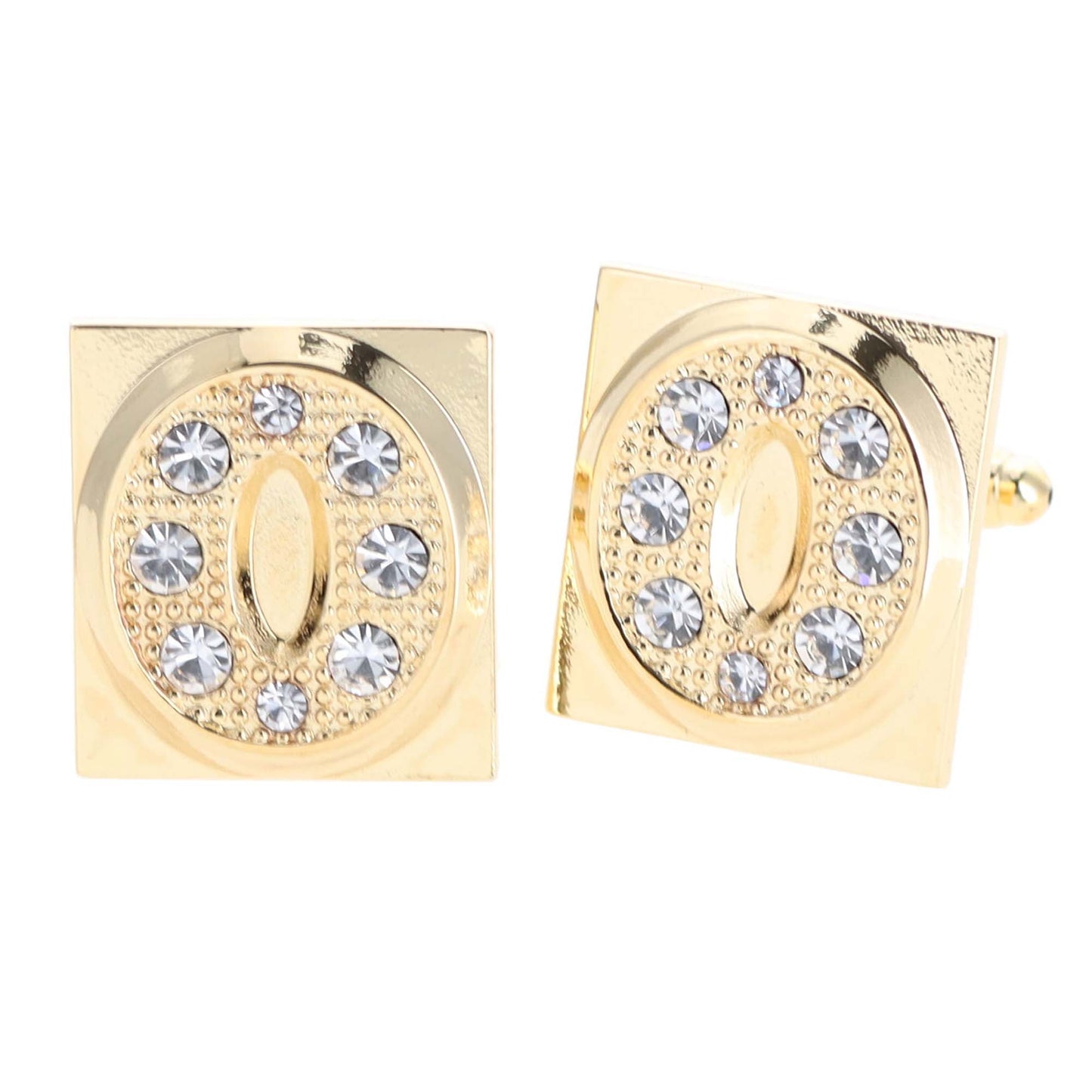 Vittorio Vico Rhinestone Initial Cufflinks: A to Z