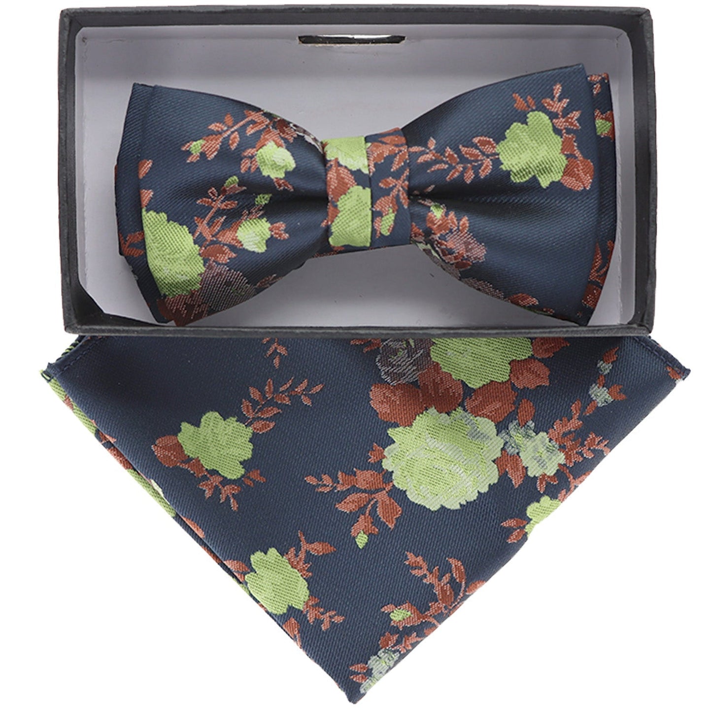 Vittorio Farina Boy's Designer Floral Print Print Bow Tie & Pocket Square