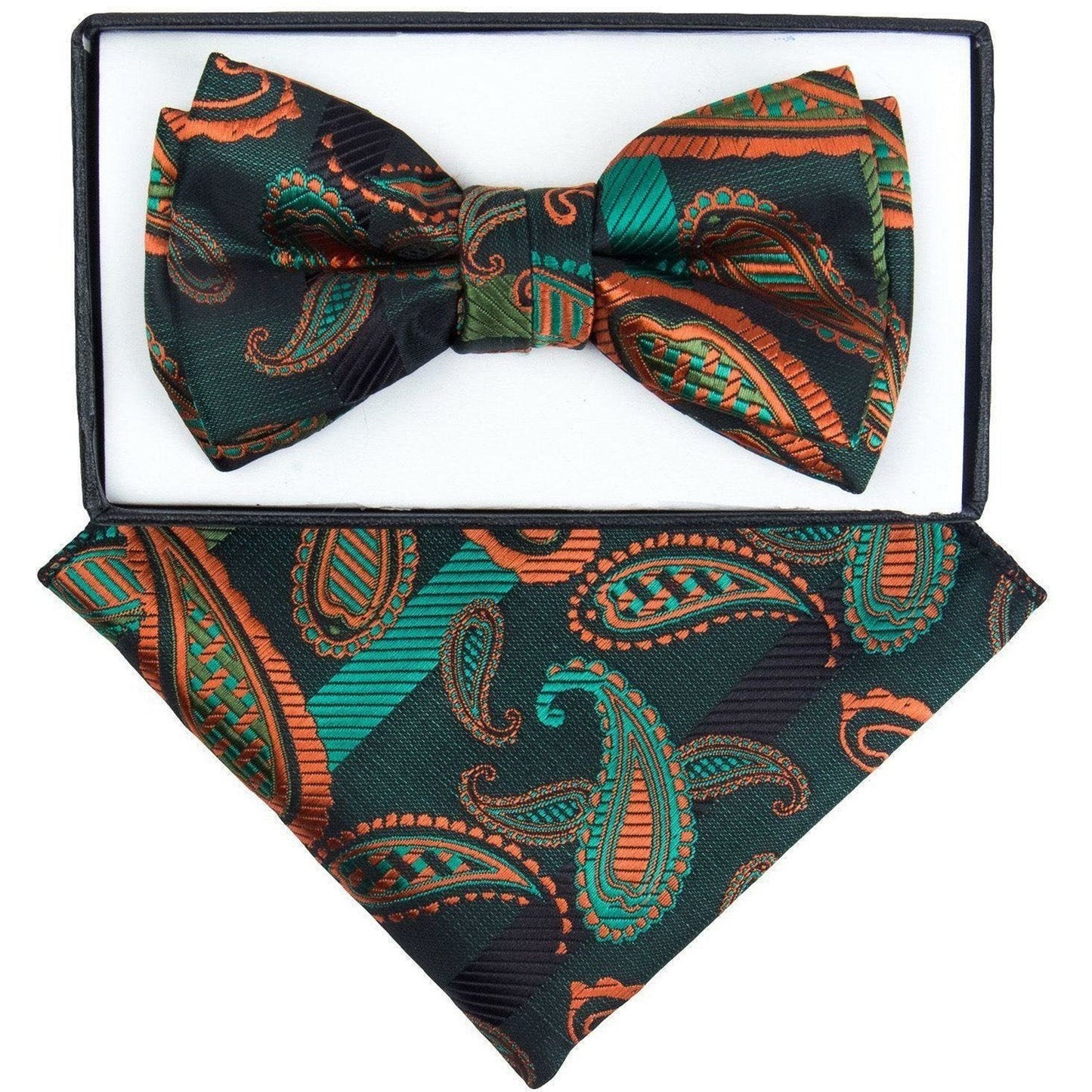 Vittorio Farina Boy's Designer Floral Print Print Bow Tie & Pocket Square