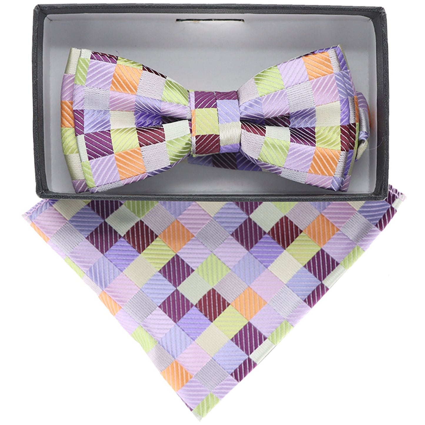 Vittorio Farina Boy's Designer Floral Print Print Bow Tie & Pocket Square