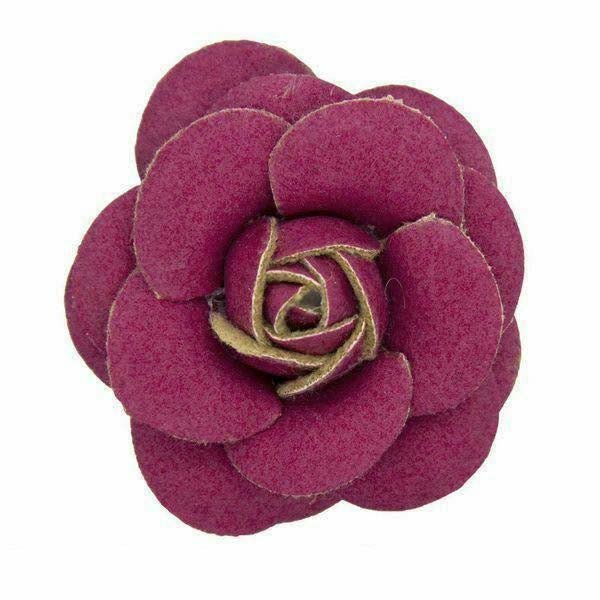 Vittorio Vico Men's Formal Leather Flower Lapel Pin