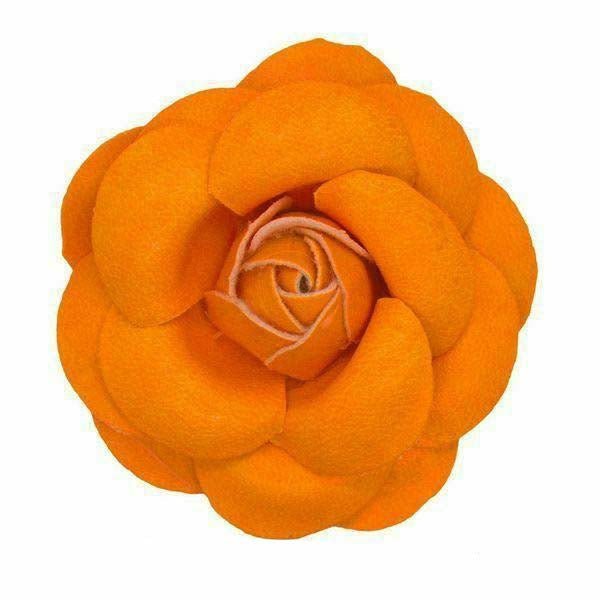 Vittorio Vico Men's Formal Leather Flower Lapel Pin