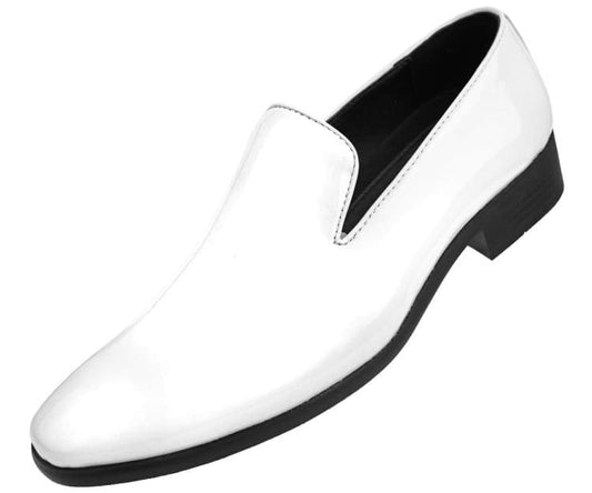 Amali Degas White Patent Leather Slip-on Men's Dress Shoe