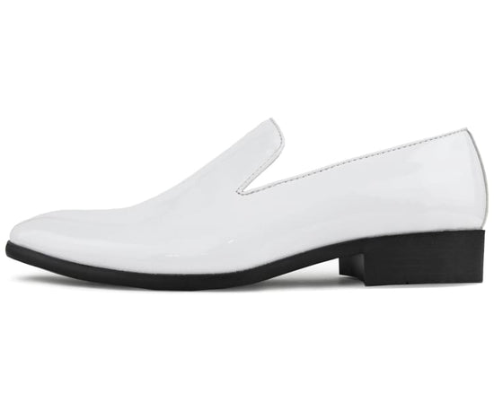 Amali Degas White Patent Leather Slip-on Men's Dress Shoe