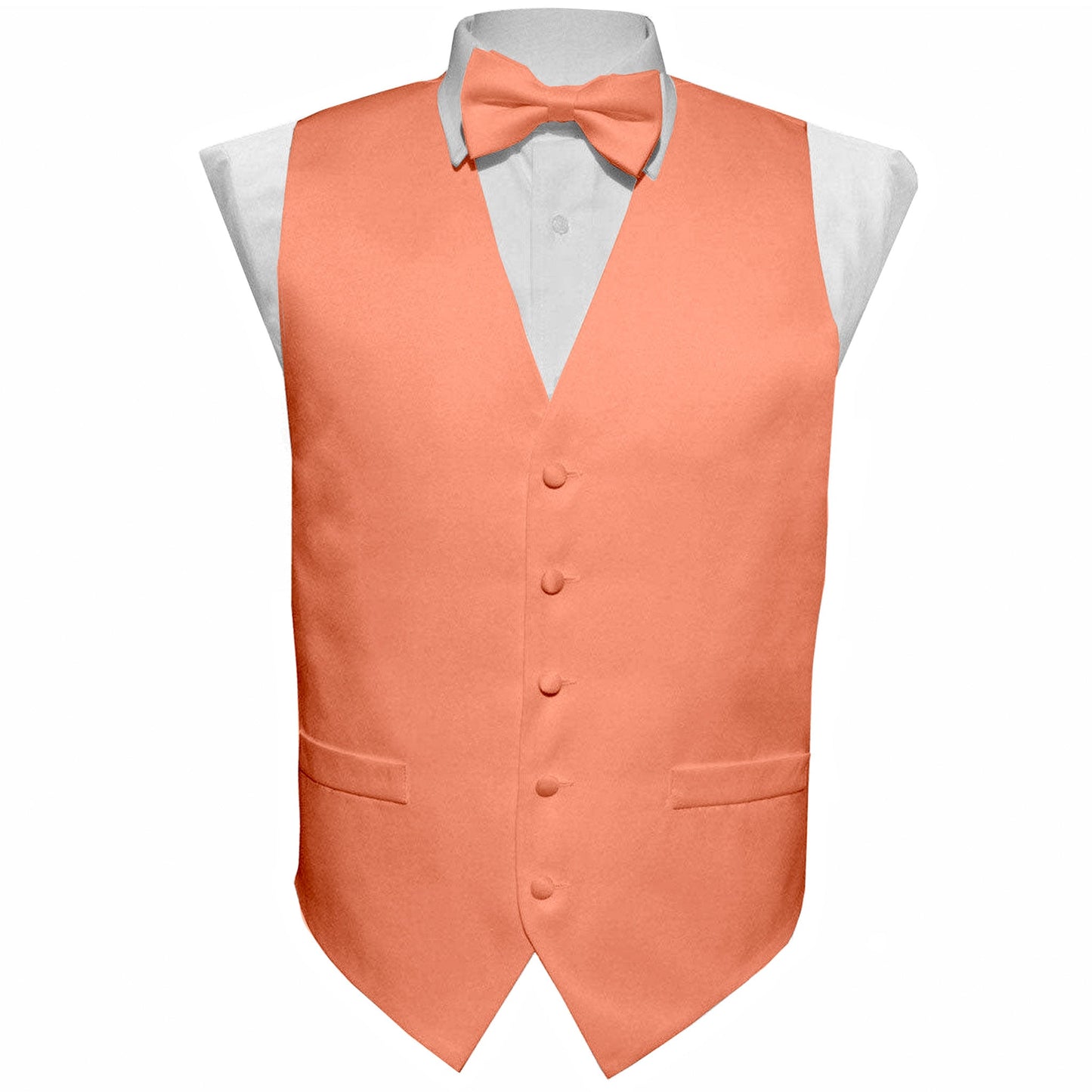 Vittorio Farina Solid Satin Vest Set (Black Back) Var. 02 (Lime-Rose Gold)