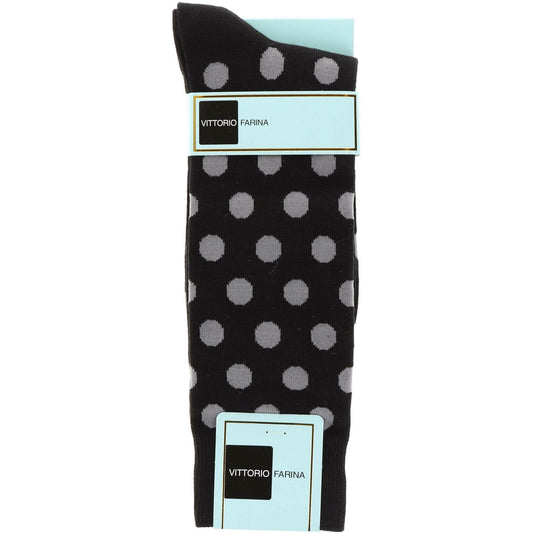 Vittorio Farina Men's Polka Dot Designer Dress Socks