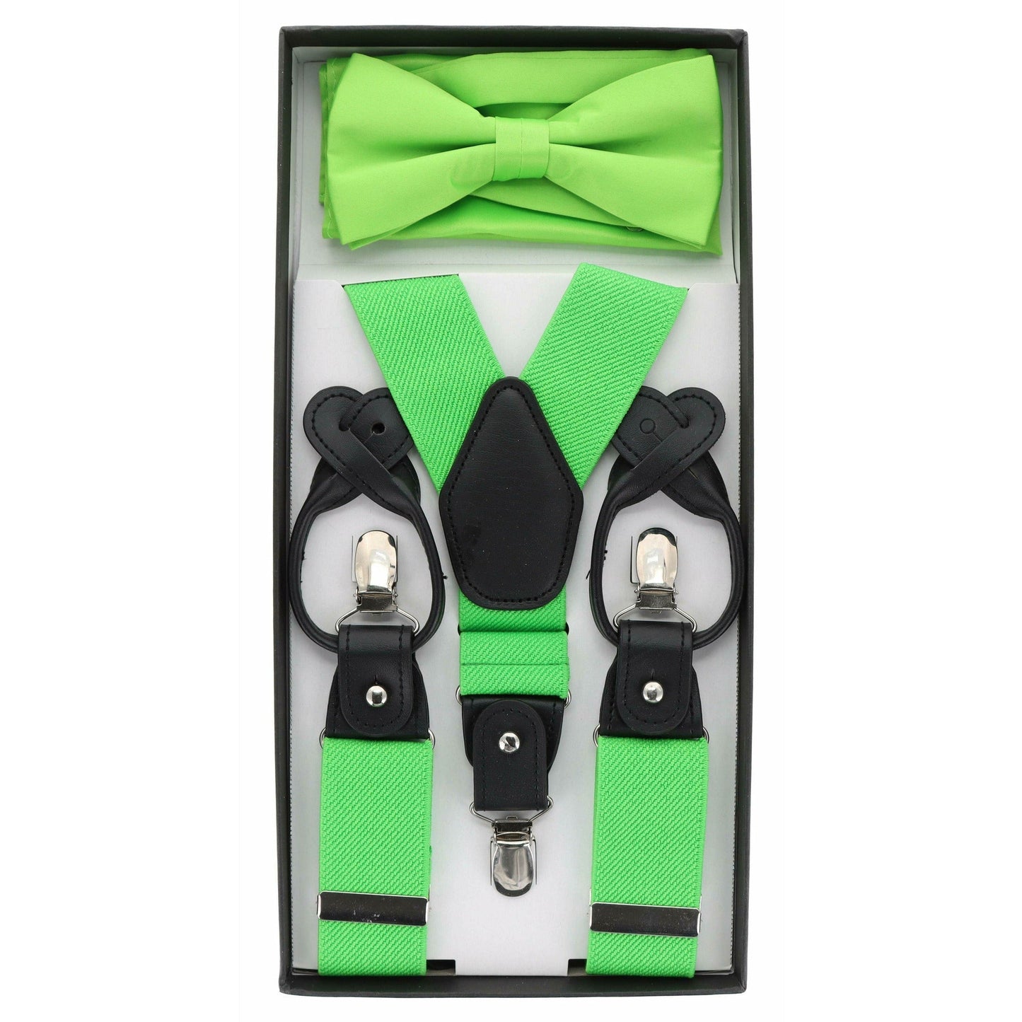 Vittorio Farina Gift Box (Satin Suspender, Bow Tie & Pocket Square Set)