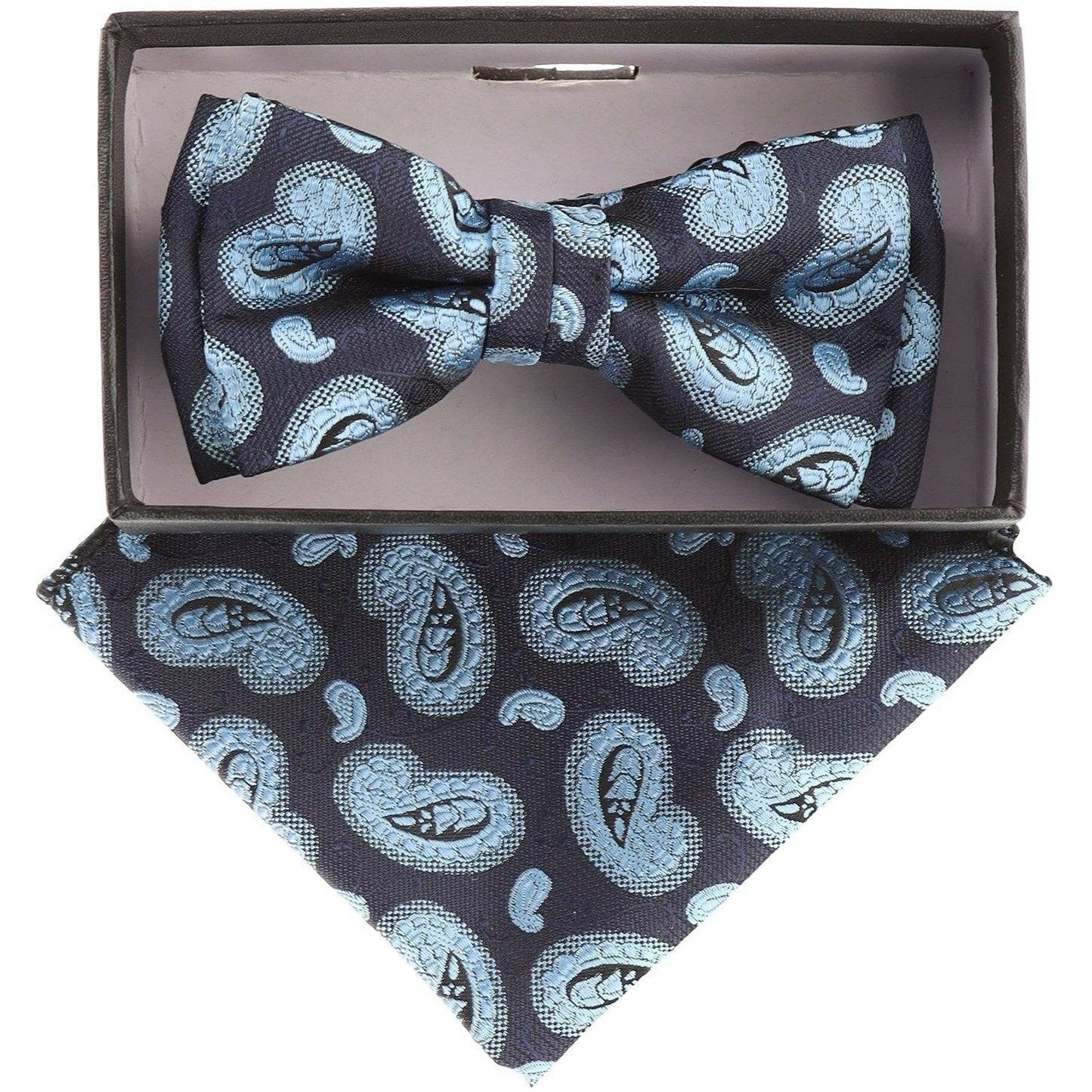 Vittorio Farina Boy's Designer Floral Print Print Bow Tie & Pocket Square