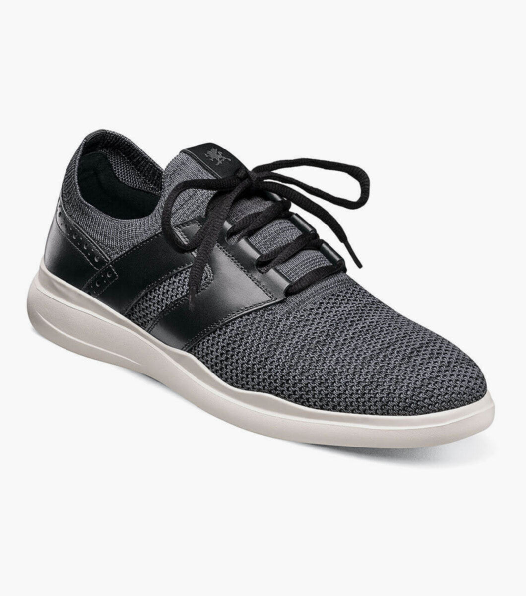 Stacy Adams MOXLEY Black/Gray Knit Lace Up Sneaker