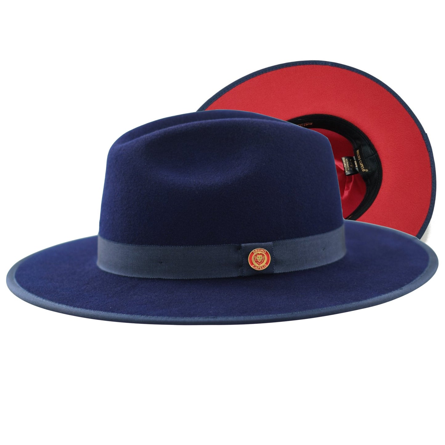 Bruno Capelo The Monarch 2-Tone 100% Australian Wool Men's Big Brim Fedora Dress Hats