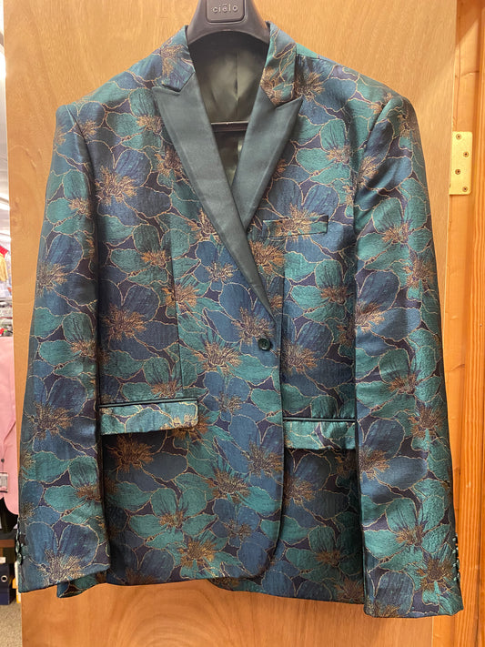 Cielo Green/Navy/Gold 1-button jacket