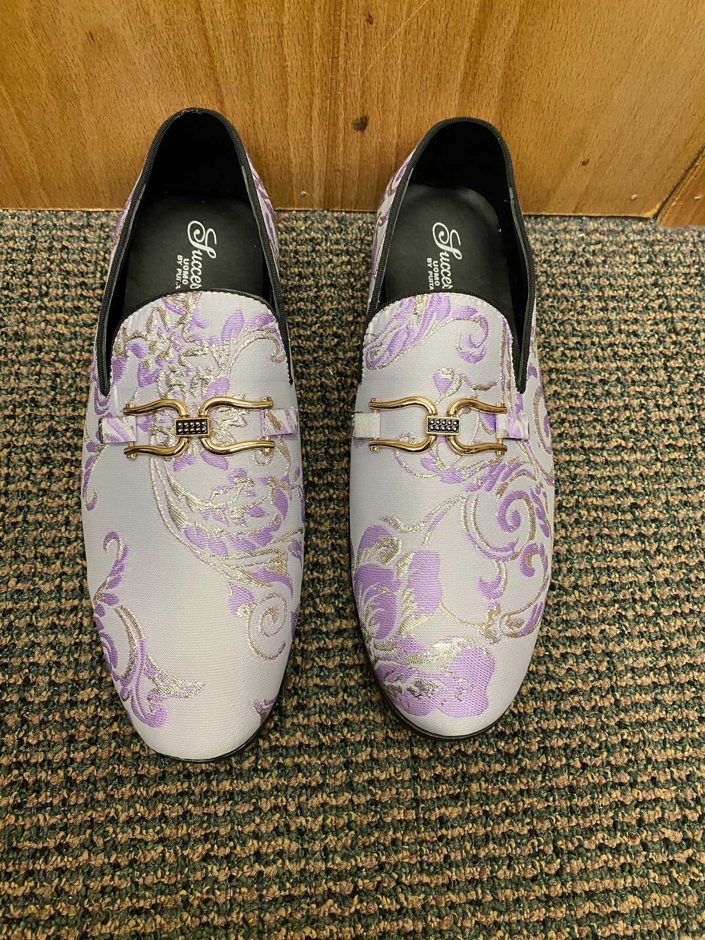 Successos Lavender Slip-on Men’s Red Bottom Dress Shoes Sizes 7-15