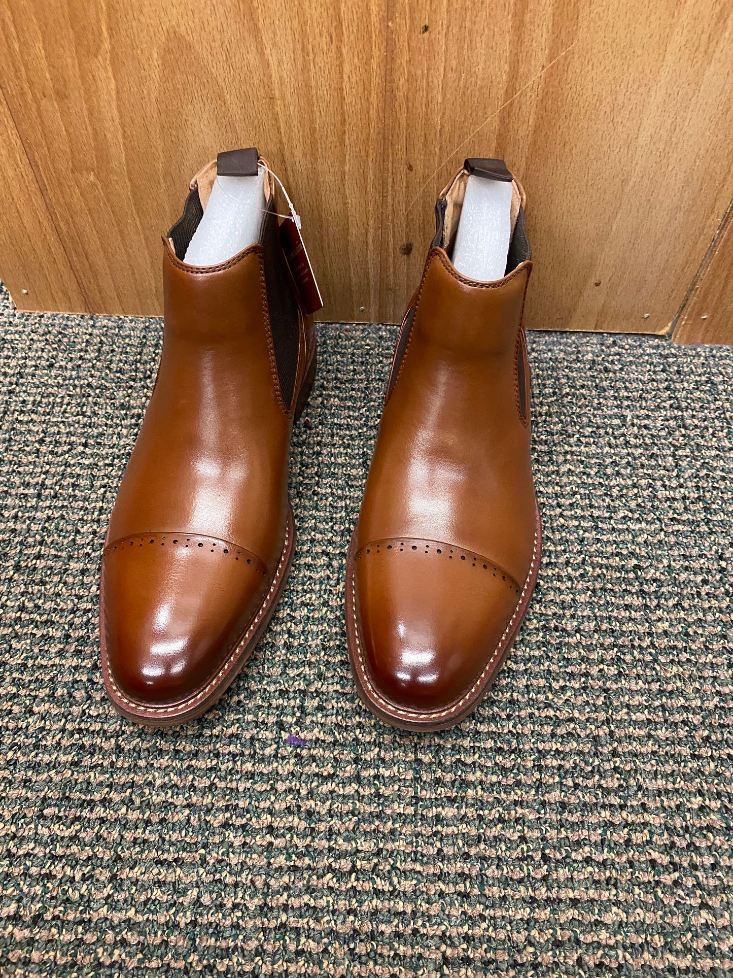 Stacy Adams Maury Cognac Slip-on Chelsea Boot Sizes 7-14