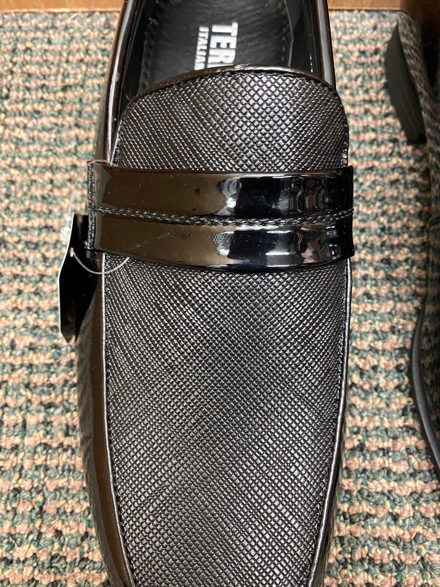 Terroni Italian Design Black Patent Leather Men’s Slip-on Dress Shoes