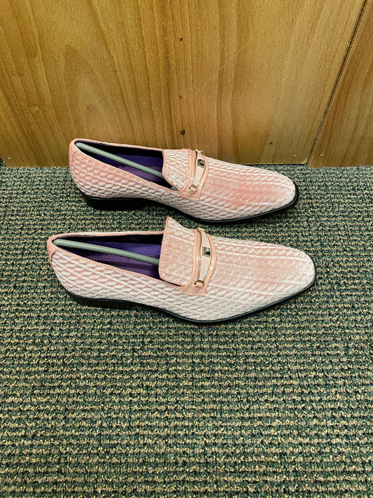 After Midnite Pink Smoking Slip-on Dress Shoes Style 6975